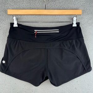 Lululemon Speed Up Running Shorts Black Size 6 Low Rise